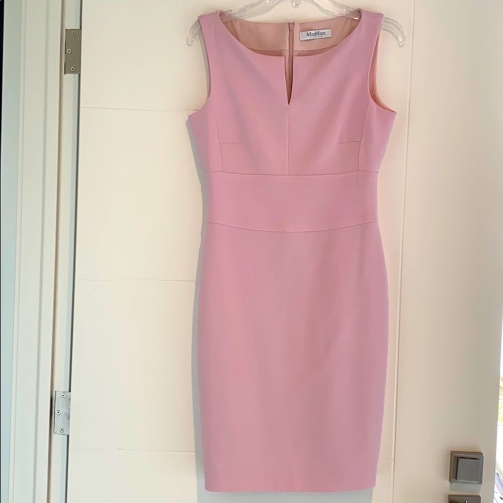 MaxMara sexy simple petal pink sheath dress
